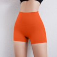 thumbnail image 5 of Only Moment Linerless Relaxed Casual Shorts for Women Blended Fabric High Waisted Work Travel Pants with Pockets Stretchy Business Casual Slacks Yoga Shorts with Pockets for Wowomen Orange,S, 5 of 9