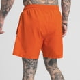 thumbnail image 4 of Pantalones cortos capri de verano para hombre, pantalones de playa holgados de moda, pantalones casuales grandes, pantalones cortos de color sólido (naranja), 4 of 6