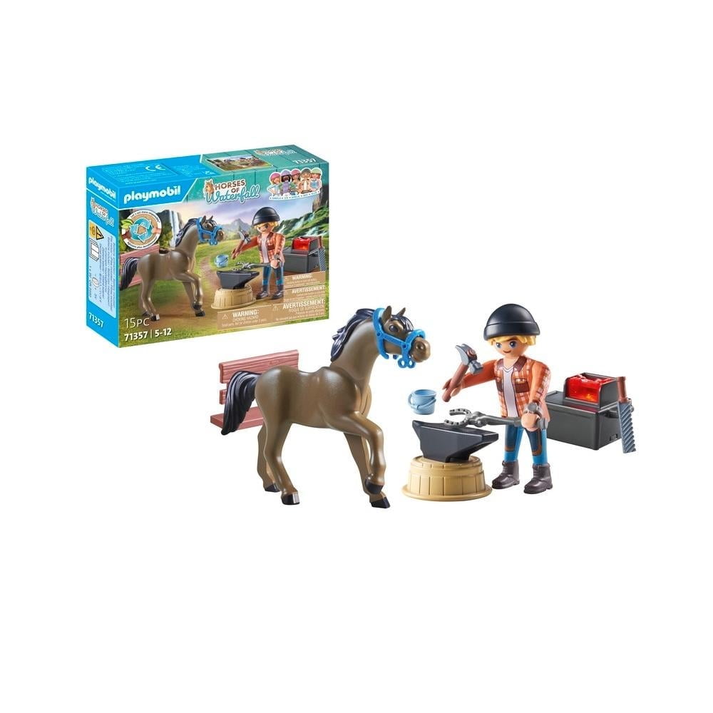 Set de Juego Playmobil Herrador Ben y Aquiles 15 Piezas Walmart