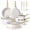 White 18PCS, variant on GIPP 18 Piece Kitchen Ceramic Cookware Sets with 11inch Frying Pan,Pots and Pans Set Non stick ,Dishwasher Safe Induction Compatible, Kitchen Cooking Set