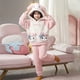 thumbnail image 3 of Pijamas de invierno para niños de Anime Sanrio Hello Kitty Cinnamoroll Kuromi, bonitos pijamas de terciopelo coral de My Melody, cálidos y gruesos, regalo para niñas, 3 of 5