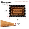 thumbnail image 3 of Drevy Layered Welcome Mats - Standard Welcome Mat - Natural Fade - Vinyl Backed - Outdoor - Front Door Entryway Mats (30 x 42-Layered, Welcome with Scroll Border), 3 of 8