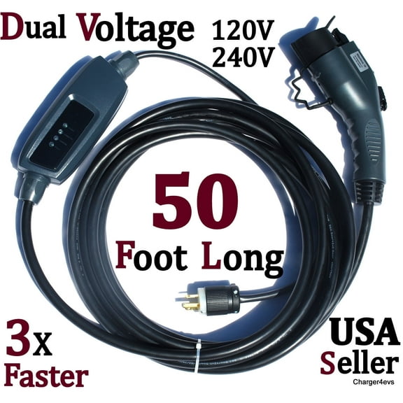 Couplago Level 2 EV Charging Cable 50FT, J1772 240V, Vehicle Charging Station with Fast Charging