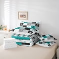 thumbnail image 6 of Castle Fairy Gamer Volleyball Girl 7-Piece Twin Bedding Sets,Lattice Stripes Bedding Comforter Set,Sport Theme Breathable Sheet Sets,Geometric Room Decor, 6 of 8