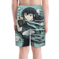 thumbnail image 5 of Demon Slayer Muichiro Tokito Boy's Swim Trunks Quick Dry Board Shorts Kids Beach Swim Shorts Bathing Suits Swimsuit, 5 of 8
