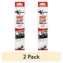 (2 pack) Eagle Claw 031H-2/0 Plain Shank Snell Fish Hook, Size 2/0