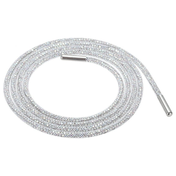 4mm x 120cm Rhinestone Tube Rope Bling Crystal String for DIY Sweaters White Mesh Colorful Diamonds