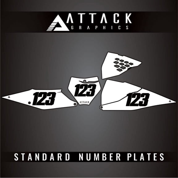 Attack Graphics Number Plate Backgrounds for KTM 125 SX 2019