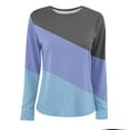 thumbnail image 4 of Lindreshi Long Sleeve Shirts for Women Women's Solid Round-Neck Long Sleeve Top, 4 of 4