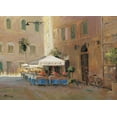 thumbnail image 2 of Stevens, Allayn 24x18 Gold Ornate Wood Framed with Double Matting Museum Art Print Titled - Cafe Roma, 2 of 4