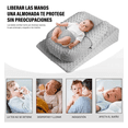 thumbnail image 2 of Cojín Antireflujo Para Bebé Con Arnes Y Broches De Seguridad Gris, 2 of 3