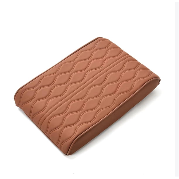 Cojín para reposabrazos de coche, espuma viscoelástica, cojín elevador de cuero, almohada universal para reposabrazos, funda para reposabrazos central