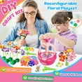 thumbnail image 4 of Flower Crafts for Kids Ages 4-8: Upgrade Fabric Flower Bouquets Toys, DIY Girls Toys Age 6-8, Creative Educational Christmas Birthday Gifts for 3 4 5 6 7 8 9 Year Old Girls, 4 of 7