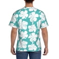 thumbnail image 2 of Naloa Vintage Floral Men's T-Shirt Sport T-shirt Men's Basic Tee Casual Men's Shirt, Round Neck, Short Sleeves - Small, 2 of 5