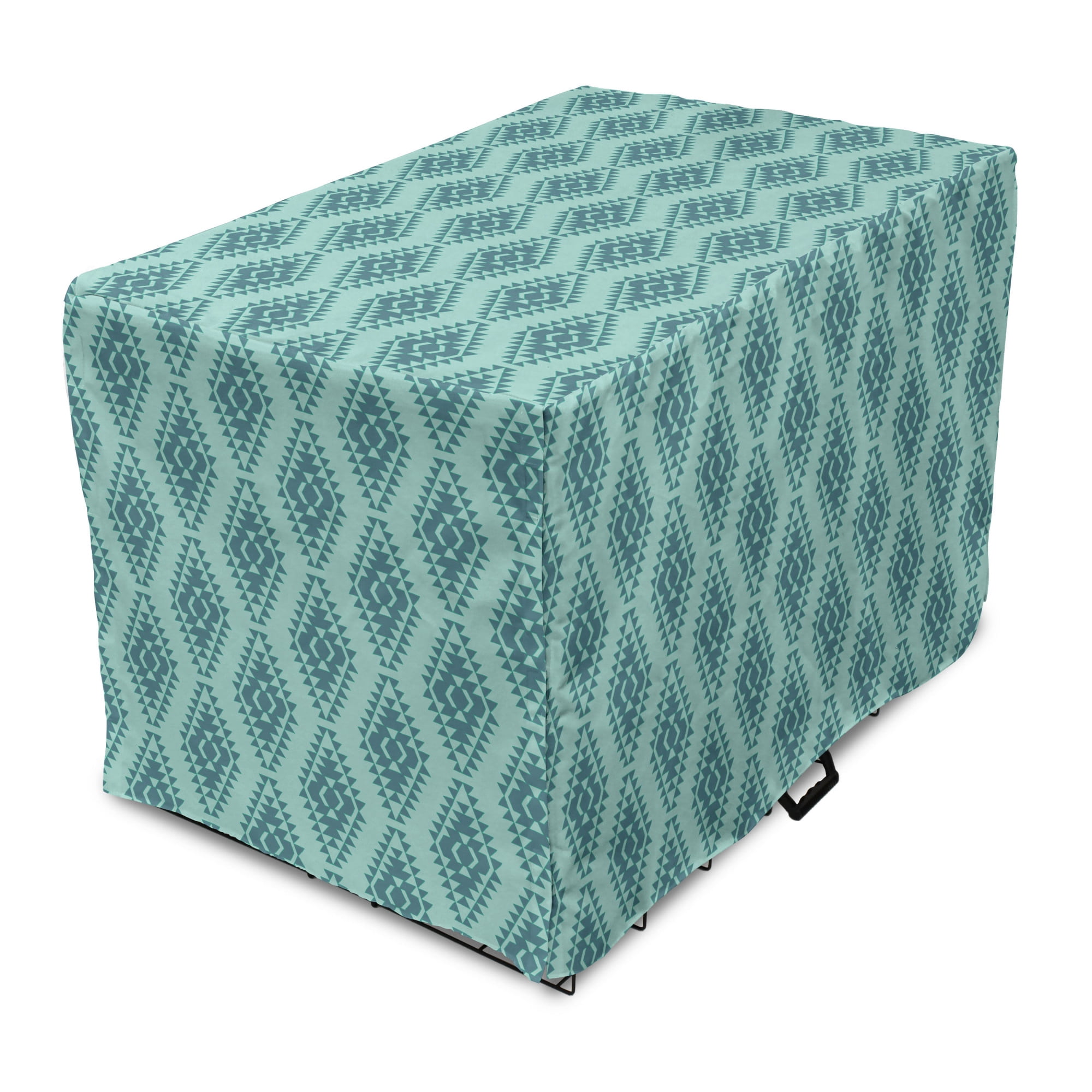 Picture of Ethnic Dog Crate Cover, Abstract Geometric Inspired Modernized ...