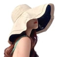 thumbnail image 1 of Gorra para el Sol de ala Ancha - Sombrero de Pescador Plegable Grande Sombrero de Playa Gorra de Viaje para Mujer, 1 of 6
