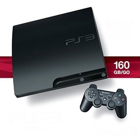 Restored Sony PlayStation PS3 Slim 160GB Console, Black