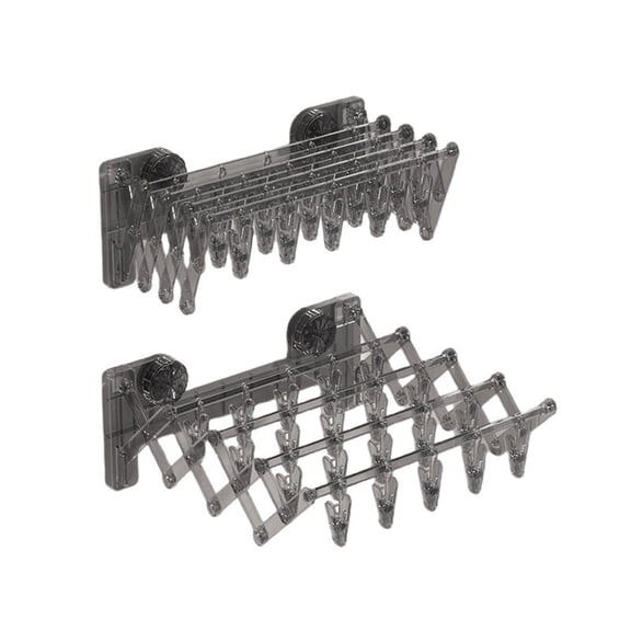 Storage Rack Suction Cup Sock Rack Folding Multi-function Drying Underwear Socks Multi-clip Punch-free Towel Storage Rack