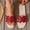 Red, variant on Women's Glitter Flat Slide Sandals - Dressy Open-Toe Summer Sandals with Rhinestone Knot Red 7.5(40)