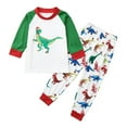 thumbnail image 1 of Tenue d'Intérieur Imprimé Dinosaure Col Parent-Enfant Manches Longues Costume Robe Parents et Enfants, 1 of 5