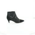 thumbnail image 3 of Sam Edelman Kami Black Mesh Formal Pointed Toe Kitten Heel Fashion Pearl Boot (6.5), 3 of 8