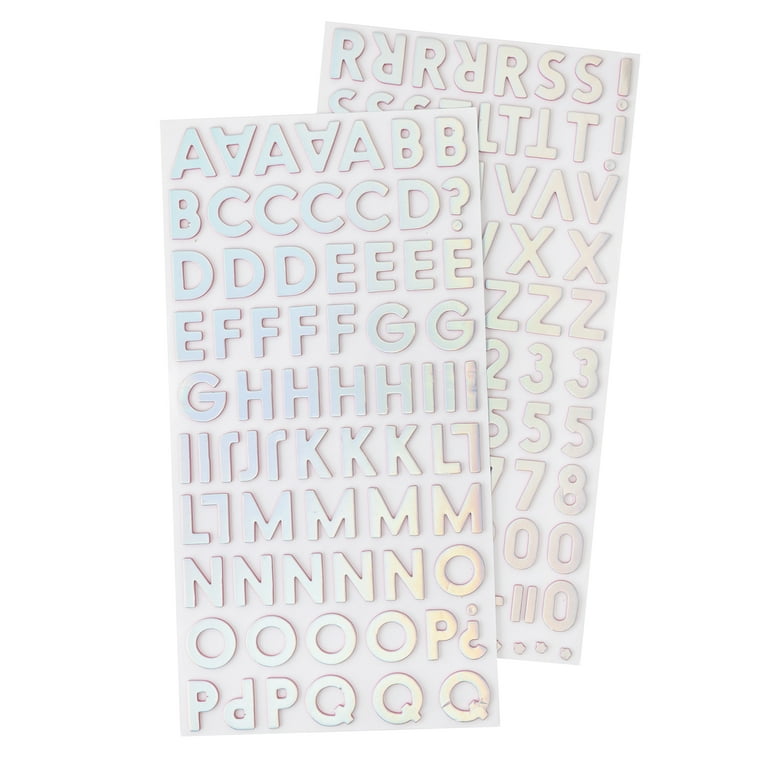 AMERICAN CRAFTS REMARKS WHITE LETTER STICKERS RUNWAY 84 PIECES
