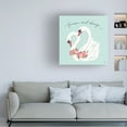 thumbnail image 3 of Janelle Penner 'Swan Lake VI Mint' Canvas Art, 3 of 3