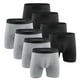 thumbnail image 1 of Calzoncillos tipo bóxer para hombre, de algodón, de talla grande, extralargos, deportivos, de Color sólido Pompotops  qyievc4401, 1 of 8