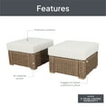 thumbnail image 6 of Better Homes & Gardens Bellamy Outdoor 2pk Ottomans, Natural Wicker/Cream Cushion, 6 of 10