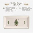 thumbnail image 3 of Spode Christmas Tree 14-Inch Rectangular Sandwich Tray, Porcelain Serving Platter for Tea Sandwiches, Desserts, Appetizers - Holiday Tableware with Festive Charm, Dishwasher, Microwave, Freezer Safe, 3 of 7