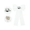 thumbnail image 3 of INSPIRE CHIC Women's Bow Brooch Bowknot Costume Elegant Bow Tie with Beads White One Size, 3 of 4