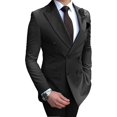 thumbnail image 1 of Combinaison à Double Boutonnage pour Hommes 2 Pcs Coupe Ample Mariage Décontractée Formelle, 1 of 5