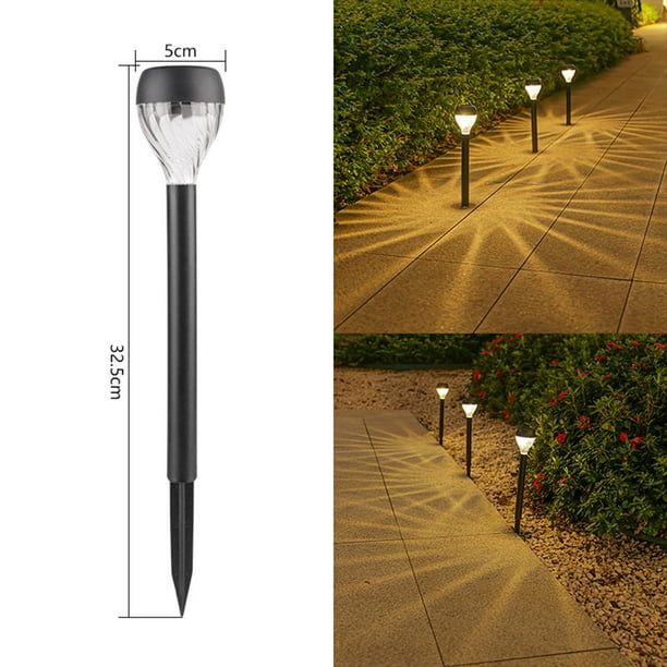 Con luz e insertada en patio, jardín, luces decorativas, lámpara de suelo.