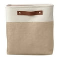 thumbnail image 2 of Large Fabric Storage Basket with Handles, 11"x11" Canvas Organizer Bin for Clothes or Laundry, Foldable Storage Box for Bedroom,Home Storage Organizer, Fabric Storage Basket,Beige,1PC, 2 of 9