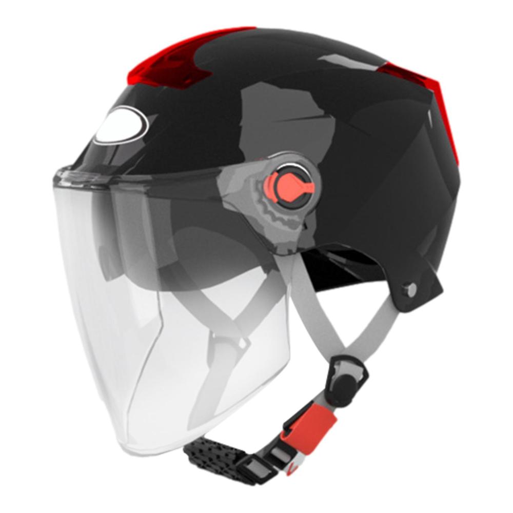 Open Face Motorcycle Helmets 3/4 Half Tinted Visor Quick Release