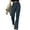 Navy, variant on Corduroy Dress Pants Women Elastic Waist Button Down Business Casual Trousers Fashion Comfy Wide Leg Pant Fall Winter Trendy Thick Warm Officewear & Workwear