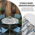 thumbnail image 3 of Round Fitted Tablecloth,Boho Retro Flower Pattern Circle Table Cover Waterproof Table Cloth with Elastic Edge,Vintage Floral Ethnic Style Outdoor Tablecloths for Kitchen Picnic 36-44in, 3 of 9