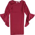 thumbnail image 1 of bar III Vestido recto con volantes y campana para mujer, rosa, extra pequeño, 1 of 2