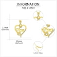 thumbnail image 3 of 14K Solid Gold Mother Pendant Necklace for Women, Mom Jewelry, Mother's Day Gift for Mom Grandmother, 3 of 6
