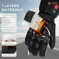 thumbnail image 4 of SAVIOR HEAT Heated Motorcycle Gloves for Men & Women, Waterproof Windproof, Touchscreen Compatible, 7.4V Rechargeable Battery Gloves Winter Outdoor Riding, Cycling, Snowmobile, 4 of 8