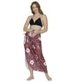 thumbnail image 6 of HAPPY BAY Women's Beach Summer Wrap Swim Sarong Cover Ups One Size Floral Maroon, 6 of 6