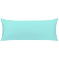 PiccoCasa Soft Cotton Body Pillow Cover Zipper Closure, Queen Cyan 20" x 54"
