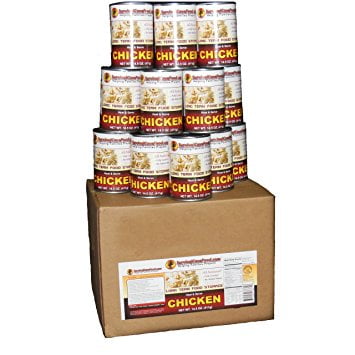 Survival Cave - Canned Chicken 14.5 oz - 12 can (Best Survival Food Supply)