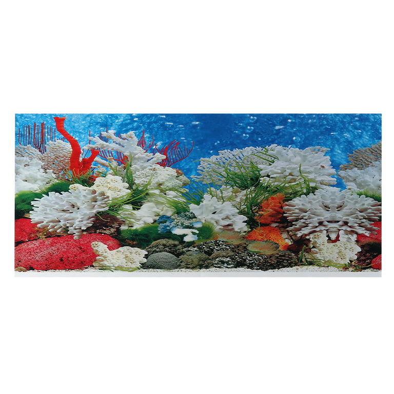 42cm Long Aquarium Fish Tank Background Sticker Adhesive Wallpaper