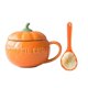 thumbnail image 2 of Pumpkin Coffee Cup With Spoon Ergonomic Handle Orange Drinking Halloween Celebration 1 Set, 2 of 3