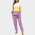 thumbnail image 5 of yillto Women Fleece Lounge Sets Long Sleeve Pajama Set Casual 2 Piece Pjs Outfit Fall Winter Sleepwear, 5 of 7