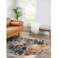 thumbnail image 3 of Rugs.com Gossamer Collection Rug – 5 Ft Octagon Brick Red Medium Rug Perfect For Living Rooms, Kitchens, Entryways, 3 of 9