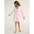 thumbnail image 3 of Joyspun Women's Cotton Blend Knit Wrap Robe, Sizes S to 3X, 3 of 6