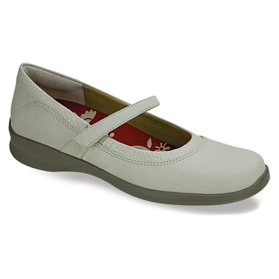 Apex Women's Julia Single Wrap Around Strap Slip-on Flats, Tan, 5.5 XW