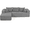 Gray, variant on Wentum 119" Sectional Sofa No Assembly, L-Shaped Modular Sectional Couch with Deep Seat, Corduroy Cloud Oversized Boneless Sofa for Living Room Gray